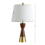 Safavieh Renni Table Lamp (Set of 2), TBL4227 - Brown/Brass Gold