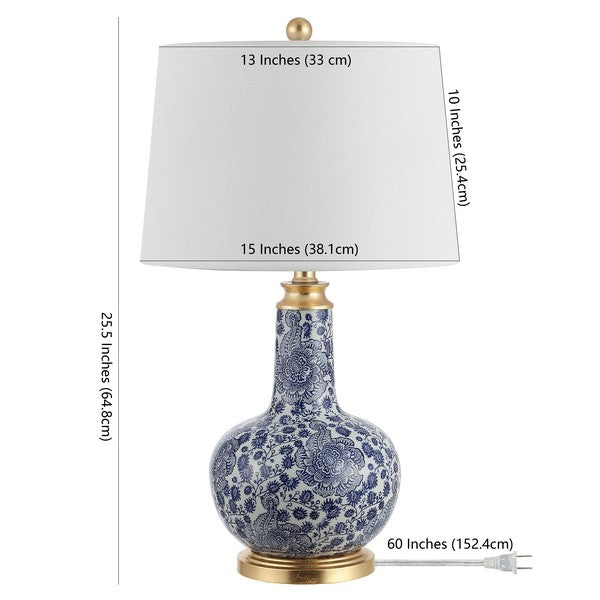 Safavieh Leia Ceramic Table Lamp, TBL4297 - Blue