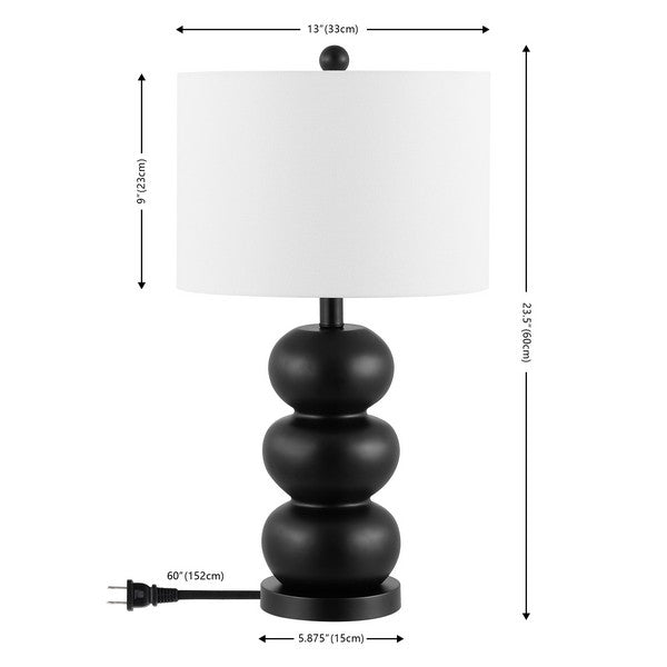 Safavieh Ioanna, 23.5 Inch, Resin Table Lamp, TBL4510 - Black