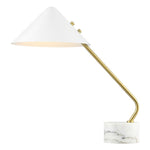 Safavieh Sheilds, 20.75 Inch, Iron/Marble Table Lamp, TBL4535 - White / Brass