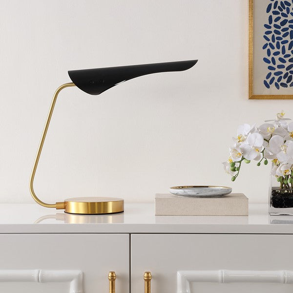 Safavieh Fynn, 16.5 Inch, Iron Table Lamp, TBL4541 - Black / Brass