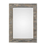 Home Decor Mirror - Distressed Charcoal Blue