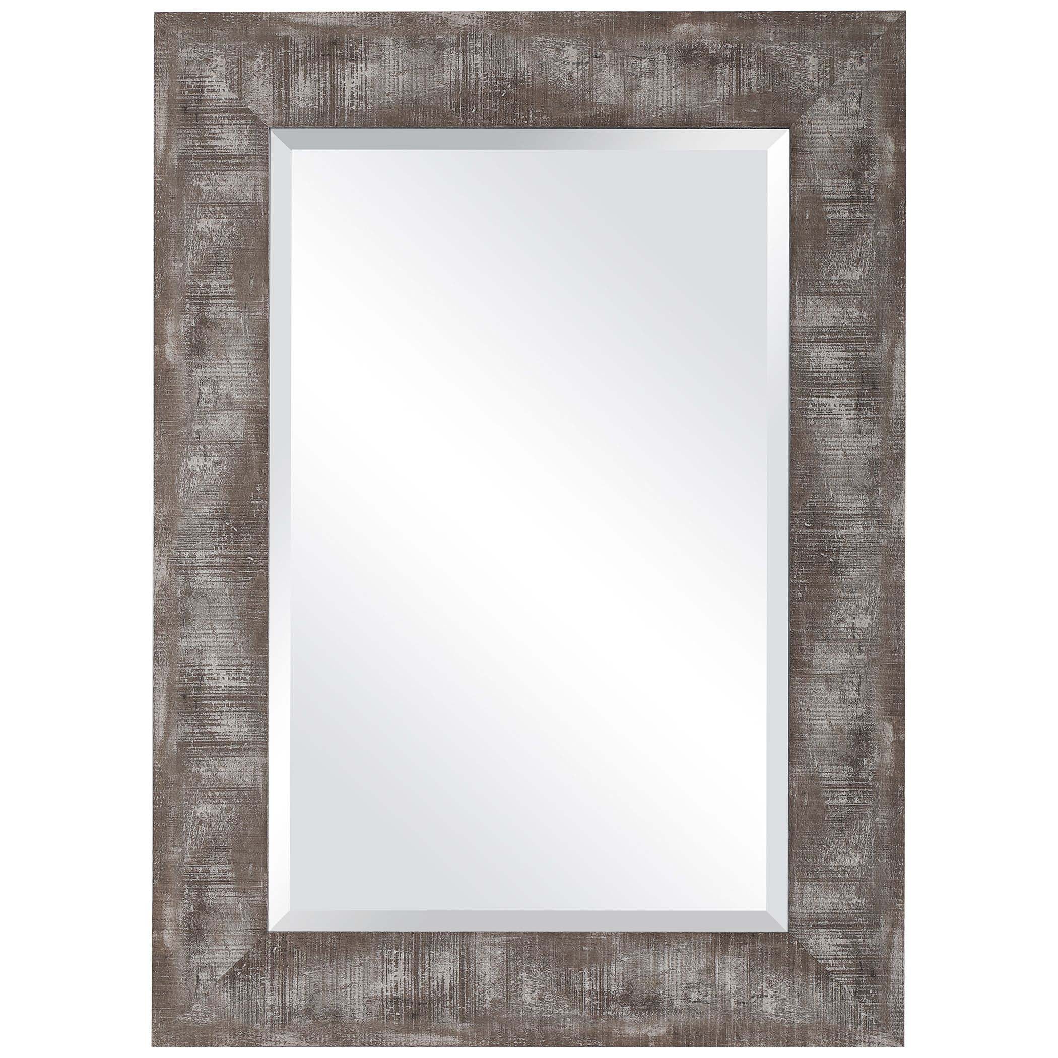 Home Decor Mirror - Rustic Light Wood Tone Appearance