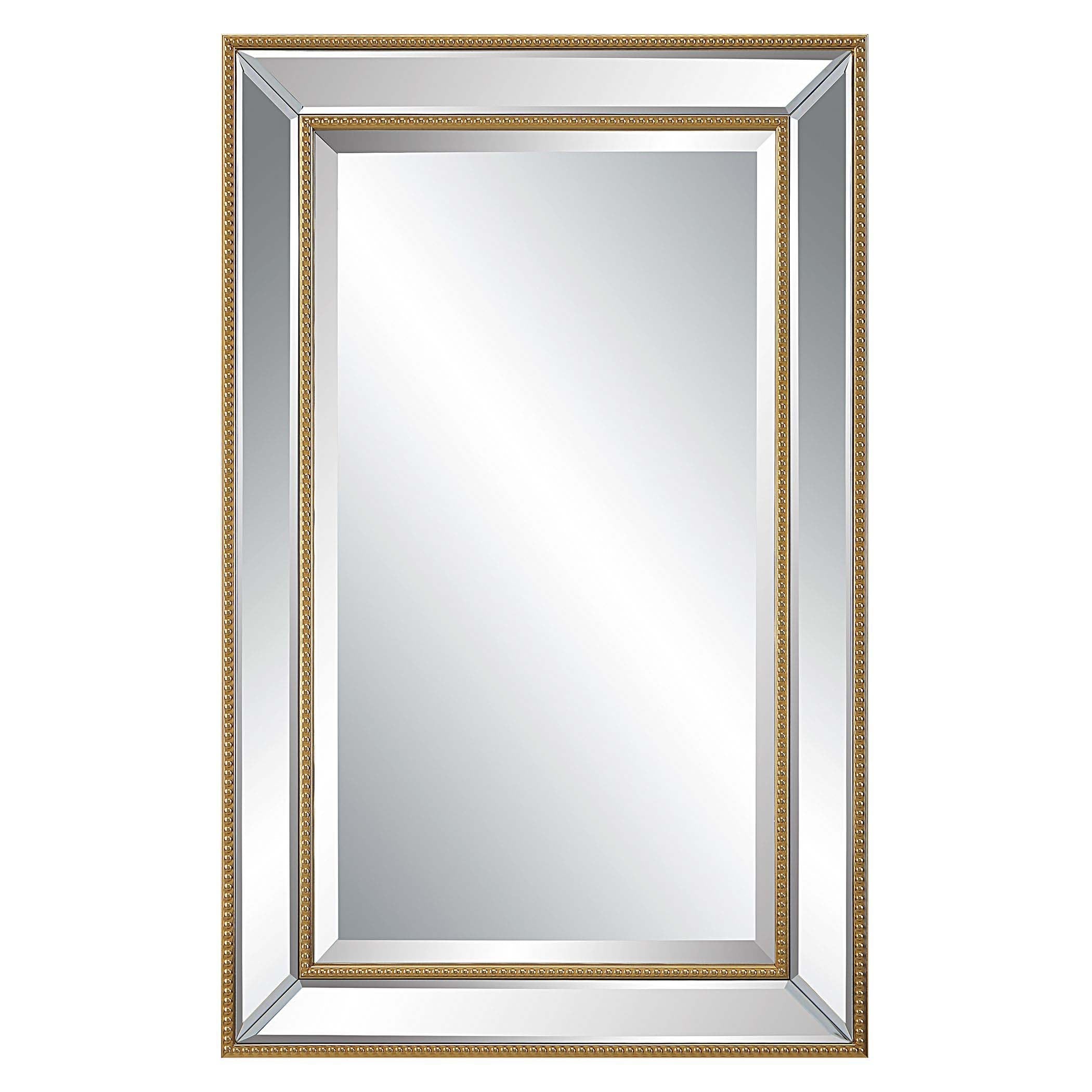 Home Decor Bevel Mirror - Frame With Gold Beading