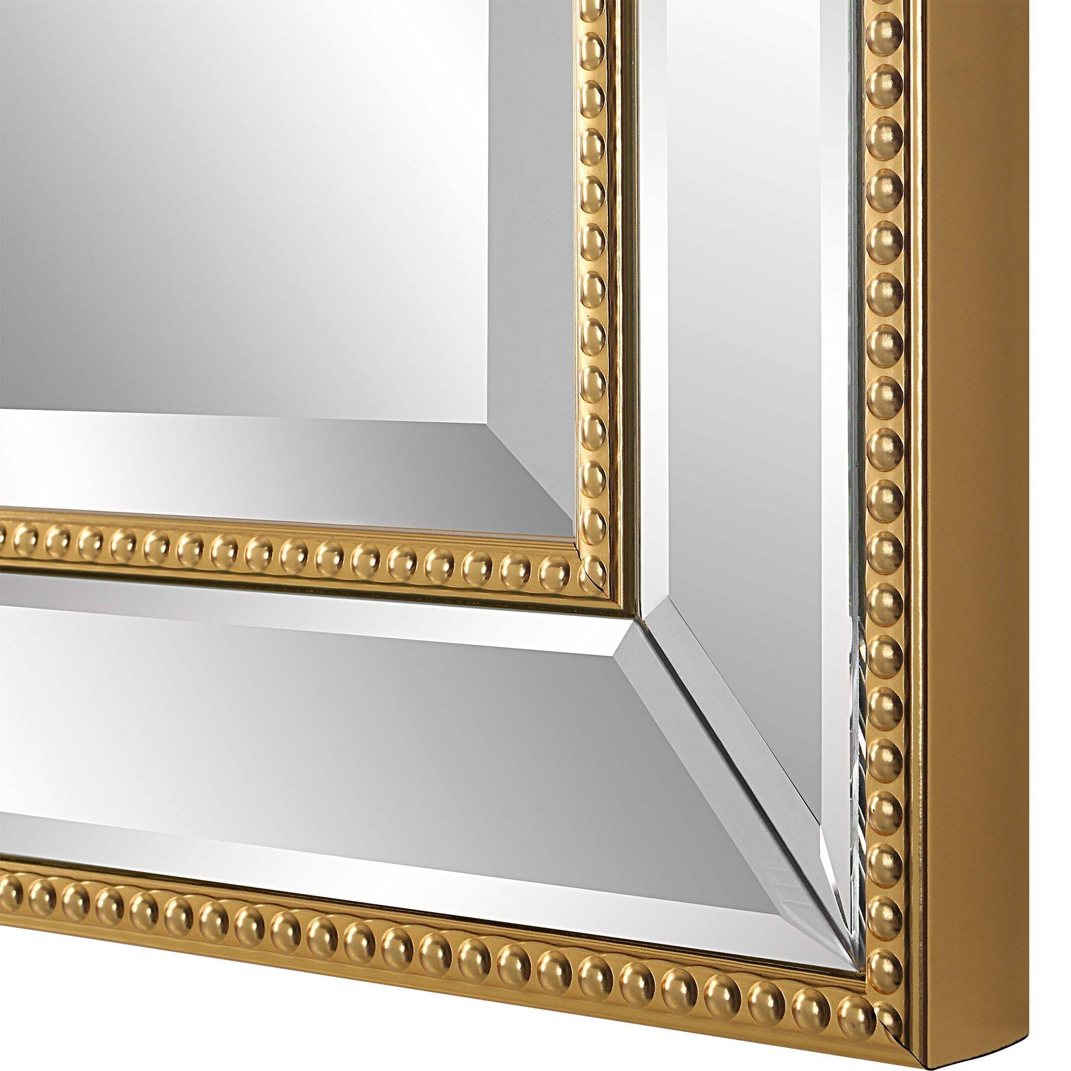 Home Decor Bevel Mirror - Frame With Gold Beading