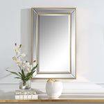 Home Decor Bevel Mirror - Frame With Gold Beading