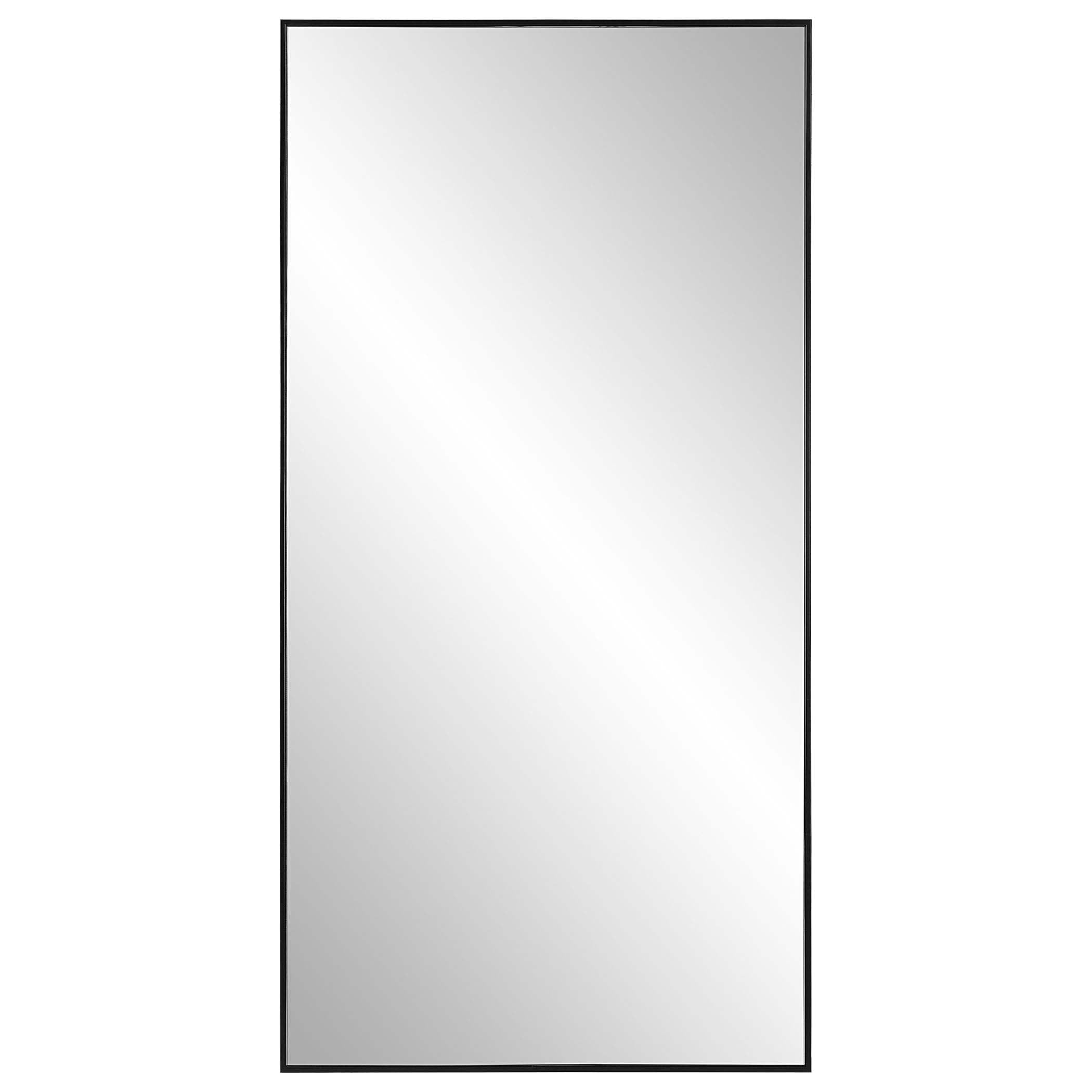 Home Decor Mirror - Black Finish With Plain Mirror