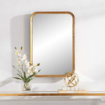 Home Decor Mirror - Lightly Antiqued Gold Leaf With Glaze