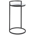 Home Decor Mirrored Accent Table - Matte Black