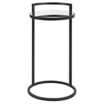 Home Decor Mirrored Accent Table - Matte Black