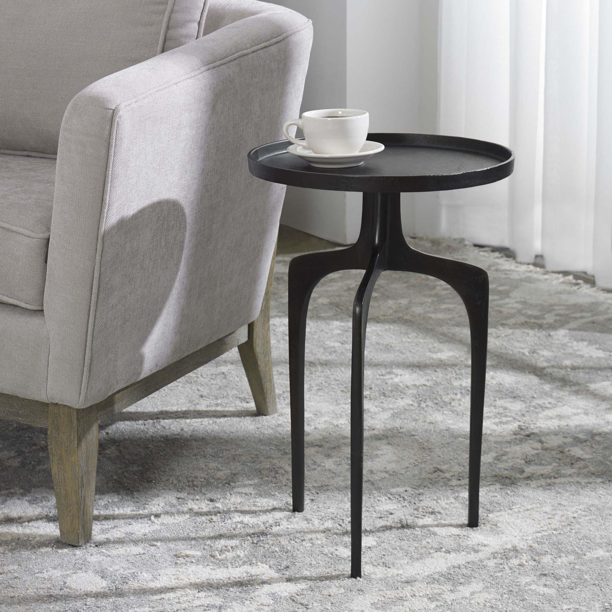 Home Decor Accent Table - Raw Dark Brown