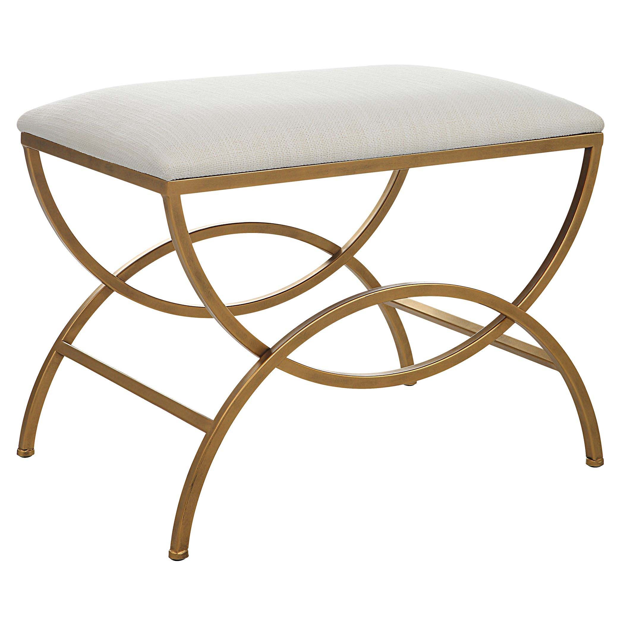 Home Decor Accent Stool - Antique Brushed Brass