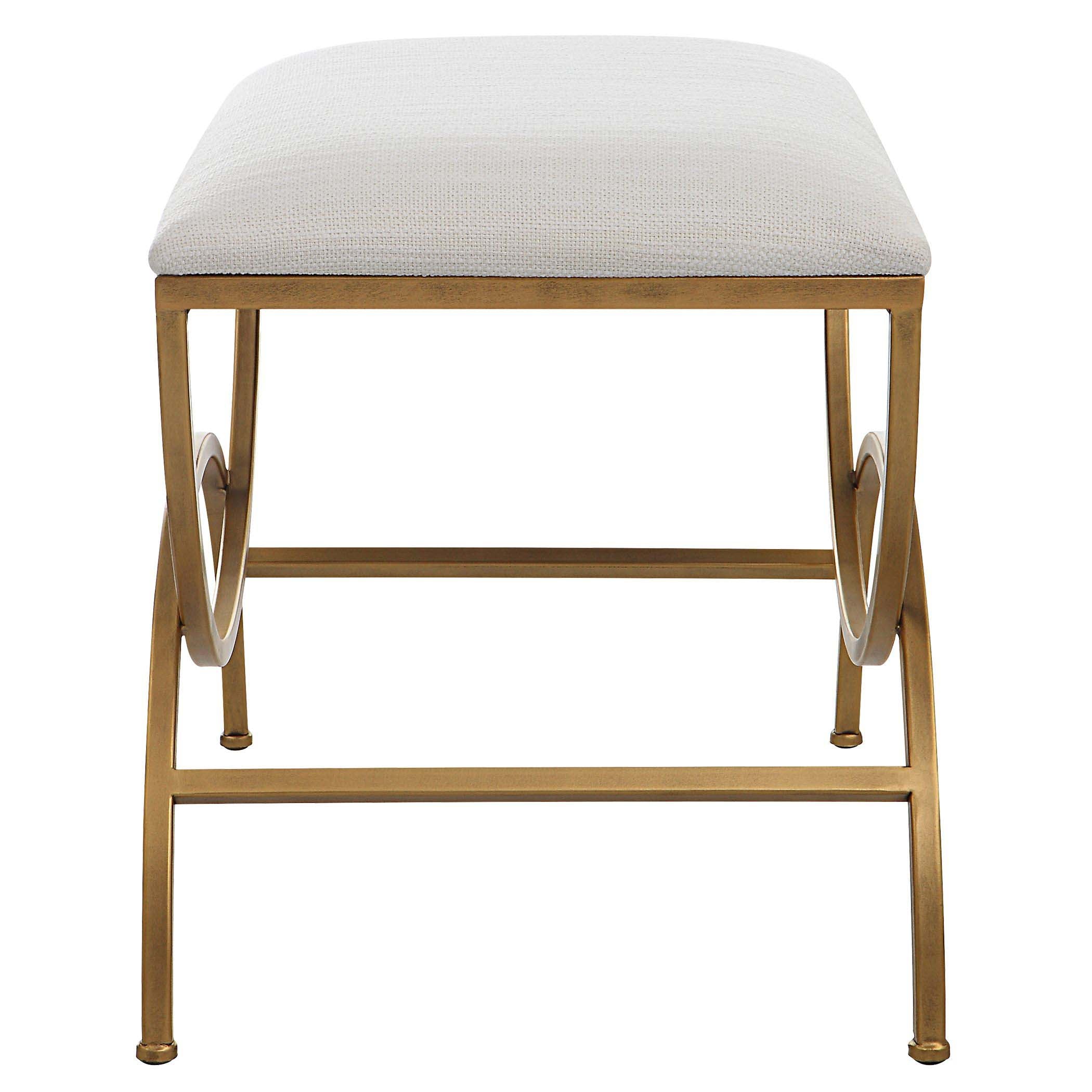 Home Decor Accent Stool - Antique Brushed Brass