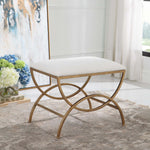 Home Decor Accent Stool - Antique Brushed Brass