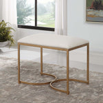 Home Decor Accent Bench - Antique Brushed Brass