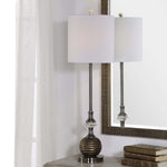 Home Decor Table Lamp Brushed Nickel And Crystal Accents