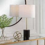 Home Decor Table Lamp Matte Black Metal Base