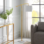 Home Decor Floor Lamp - Gold/White