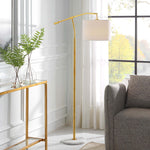 Home Decor Floor Lamp - Gold/White