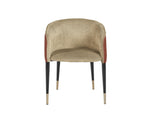 Asher Dining Armchair - Polo Club Toast / Dillon Chili