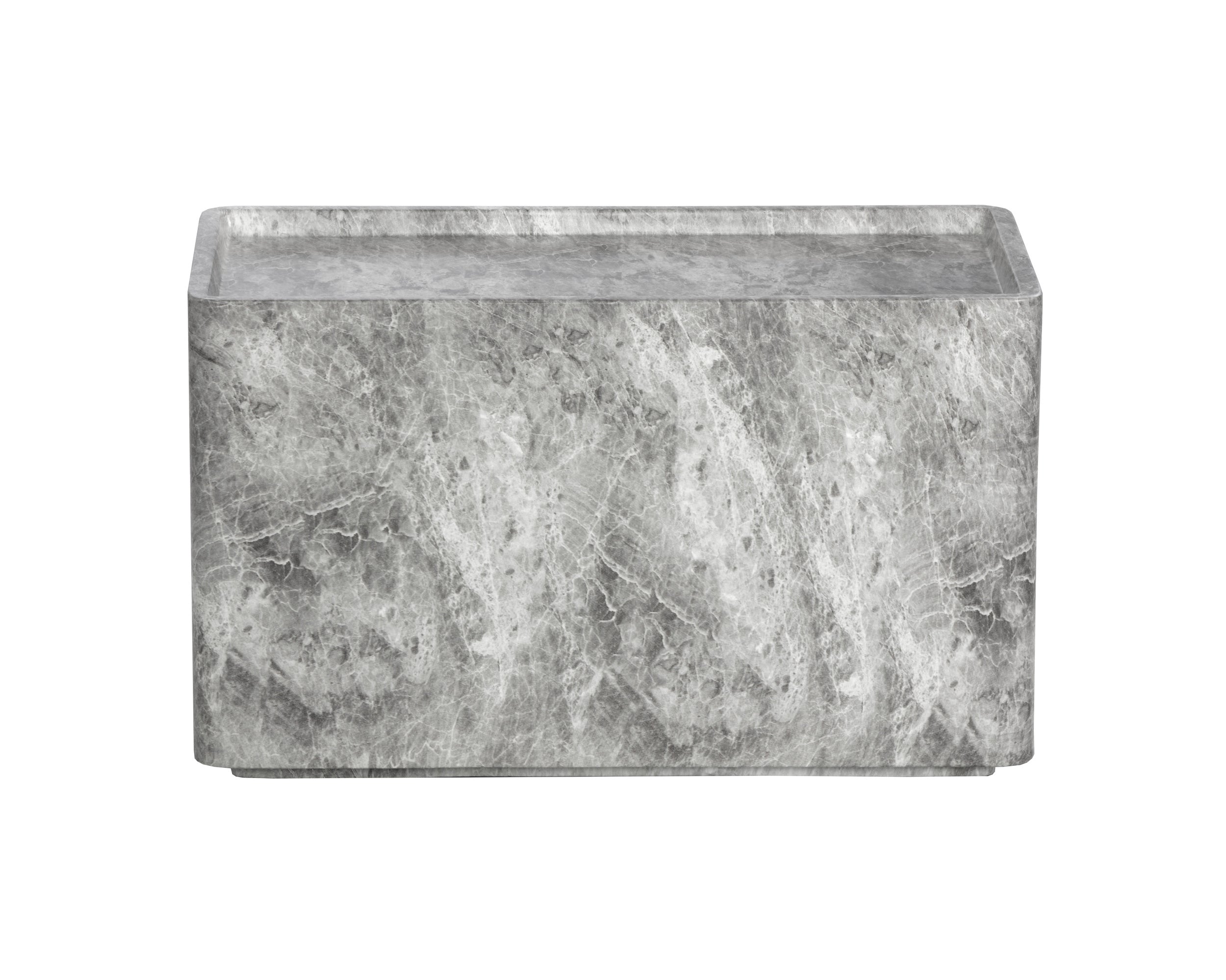 Liza Side Table - Marble Look  Grey