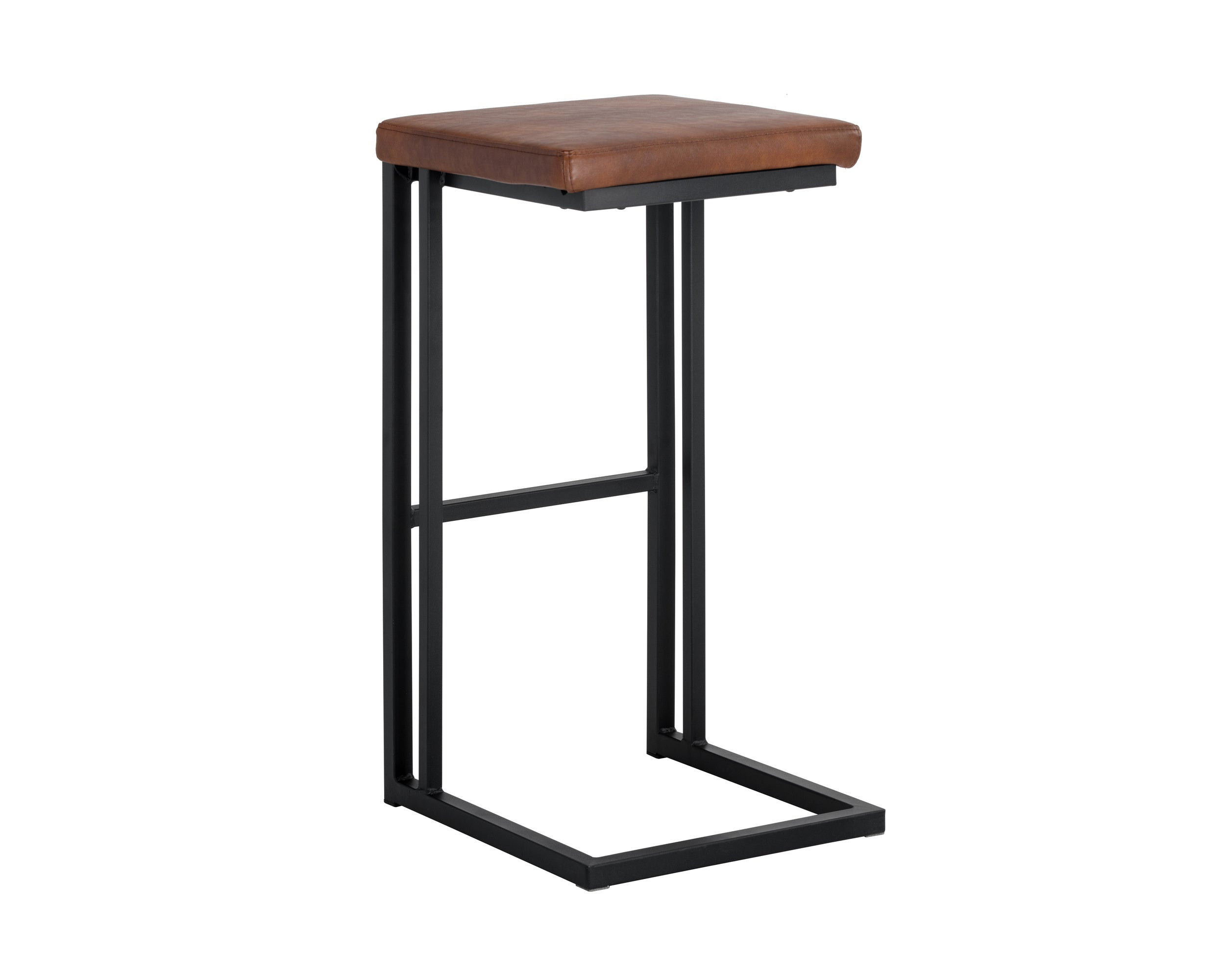 Boone Barstool - Black  Bravo Cognac