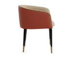 Asher Dining Armchair - Polo Club Toast / Dillon Chili