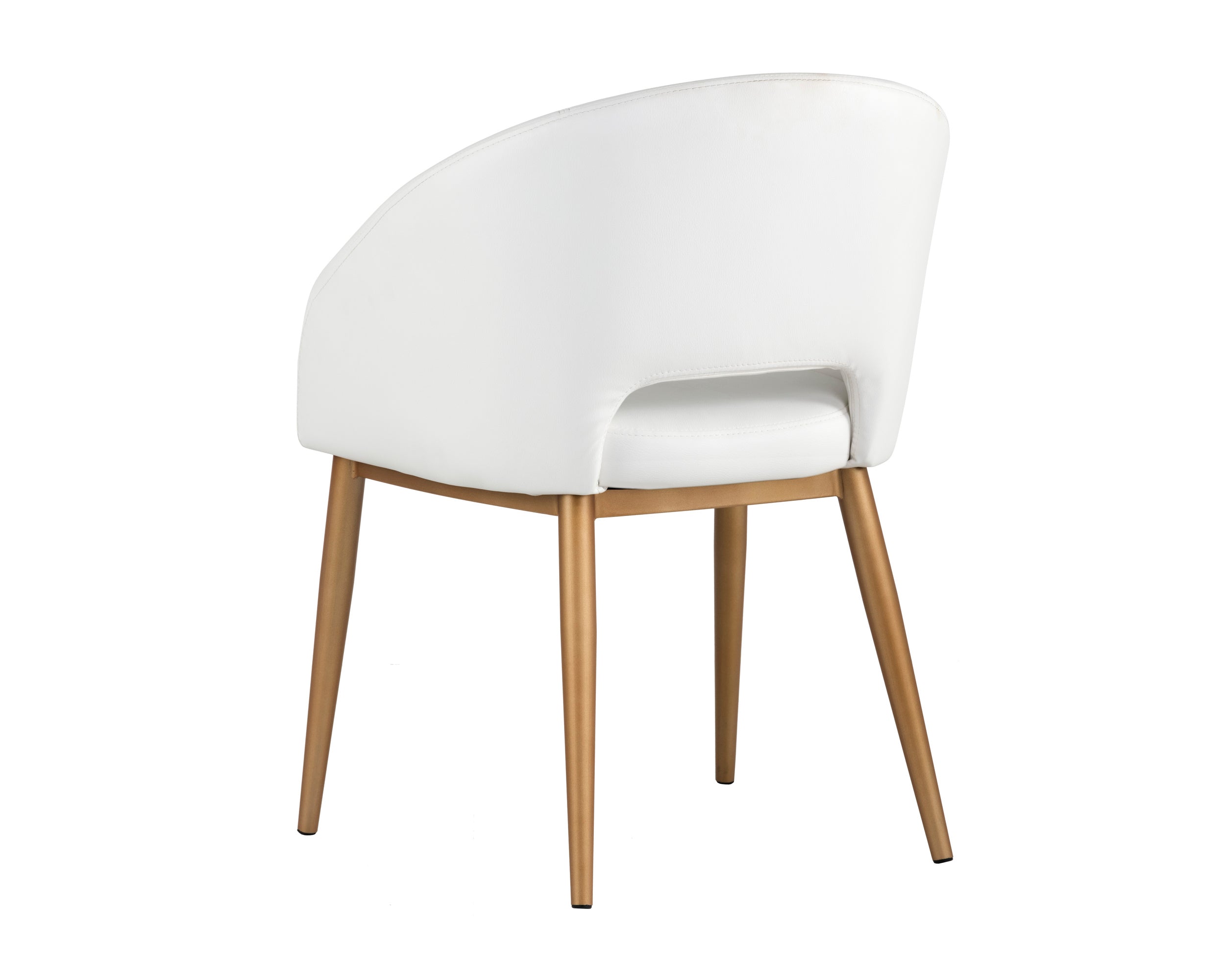 Thatcher Dining Armchair - Champagne Gold  Snow