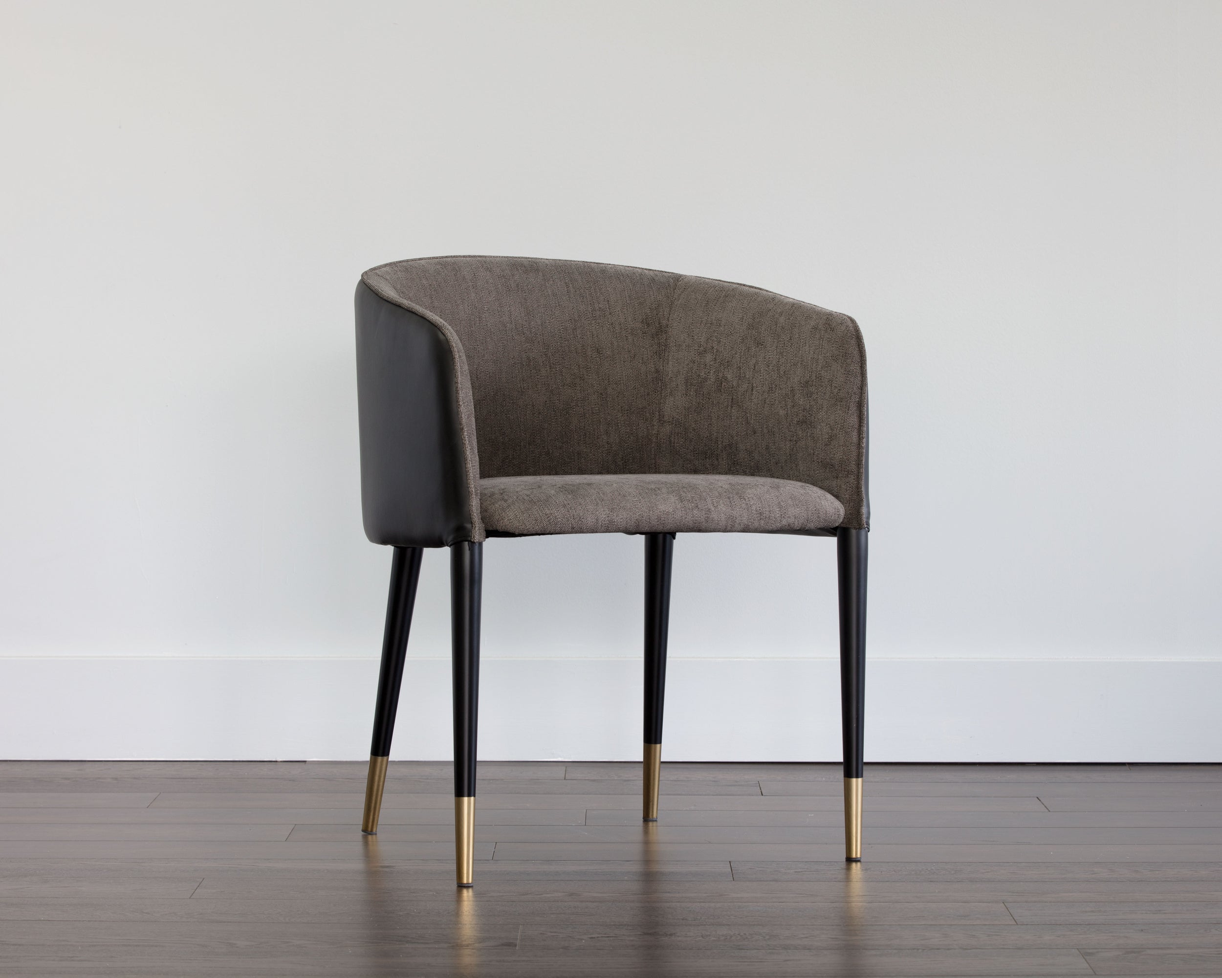 Asher Dining Armchair - Sparrow Grey / Napa Black