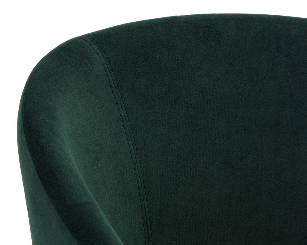 Thatcher Dining Armchair - Black  Deep Green Sky