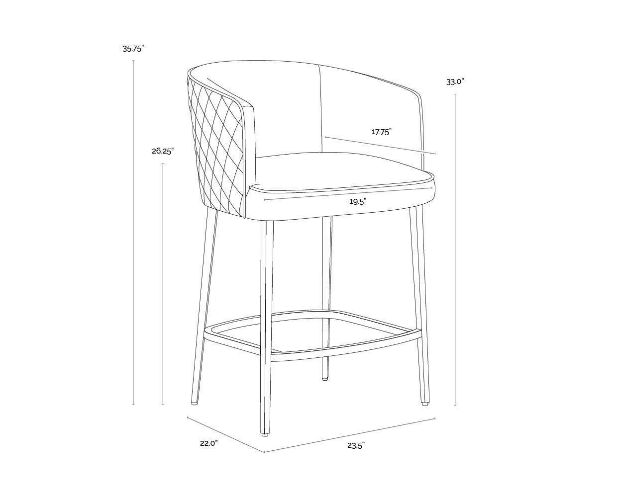 Cornella Counter Stool - Danny Iceberg