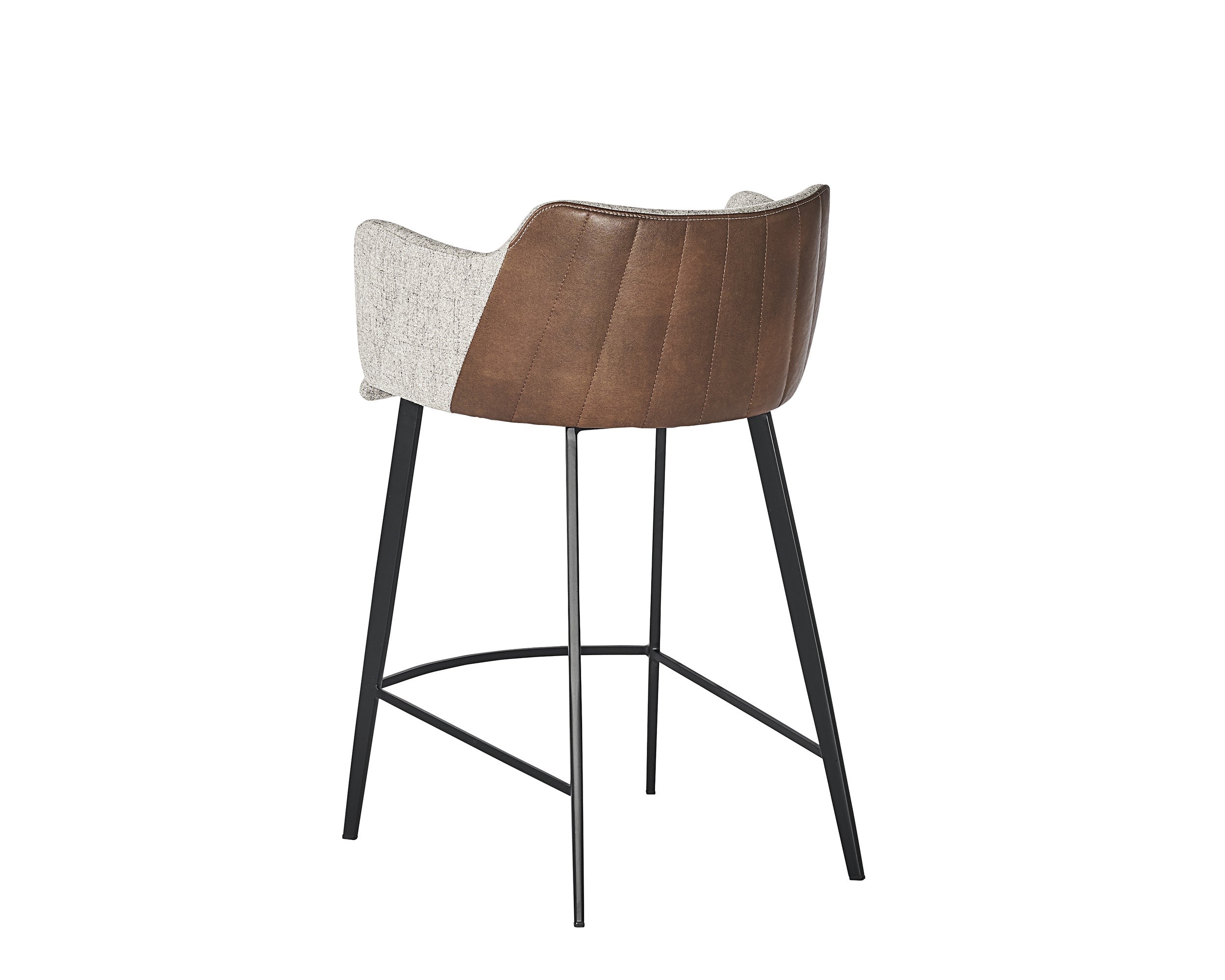 Griffin Counter Stool - November Grey / Bravo Cognac