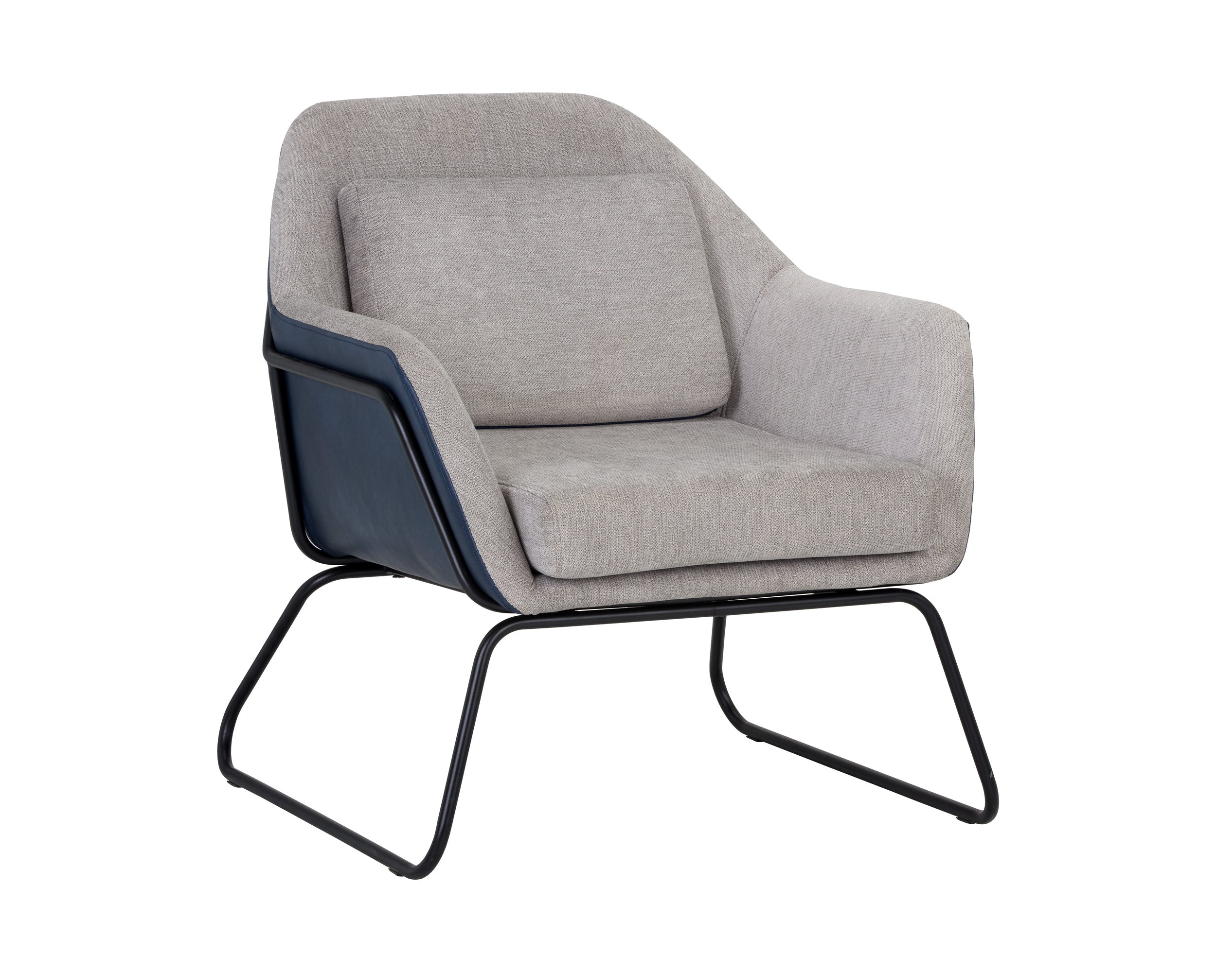 Watts Lounge Chair - Black  Polo Club Stone / Bravo Admiral