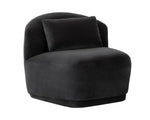 Soraya Swivel Armless Chair - Shadow Grey