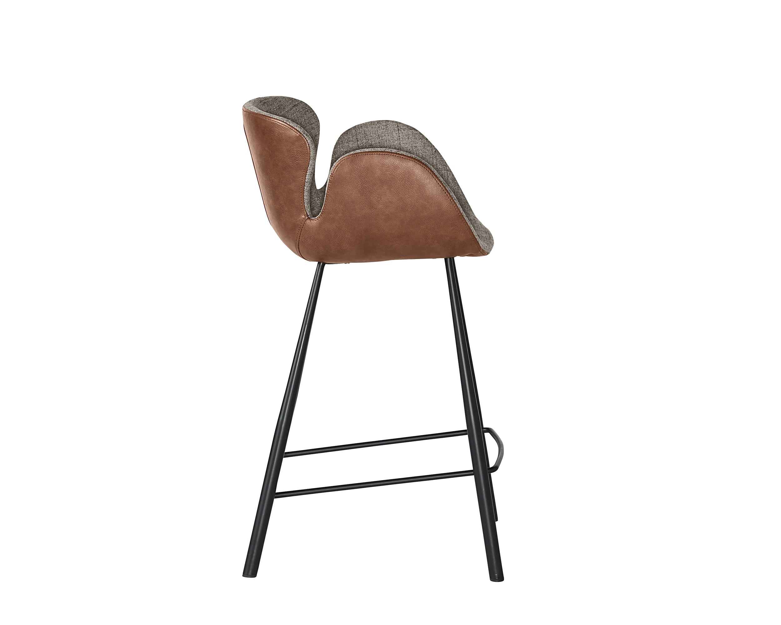 Waldo Counter Stool - November Grey / Cinnamon Brown