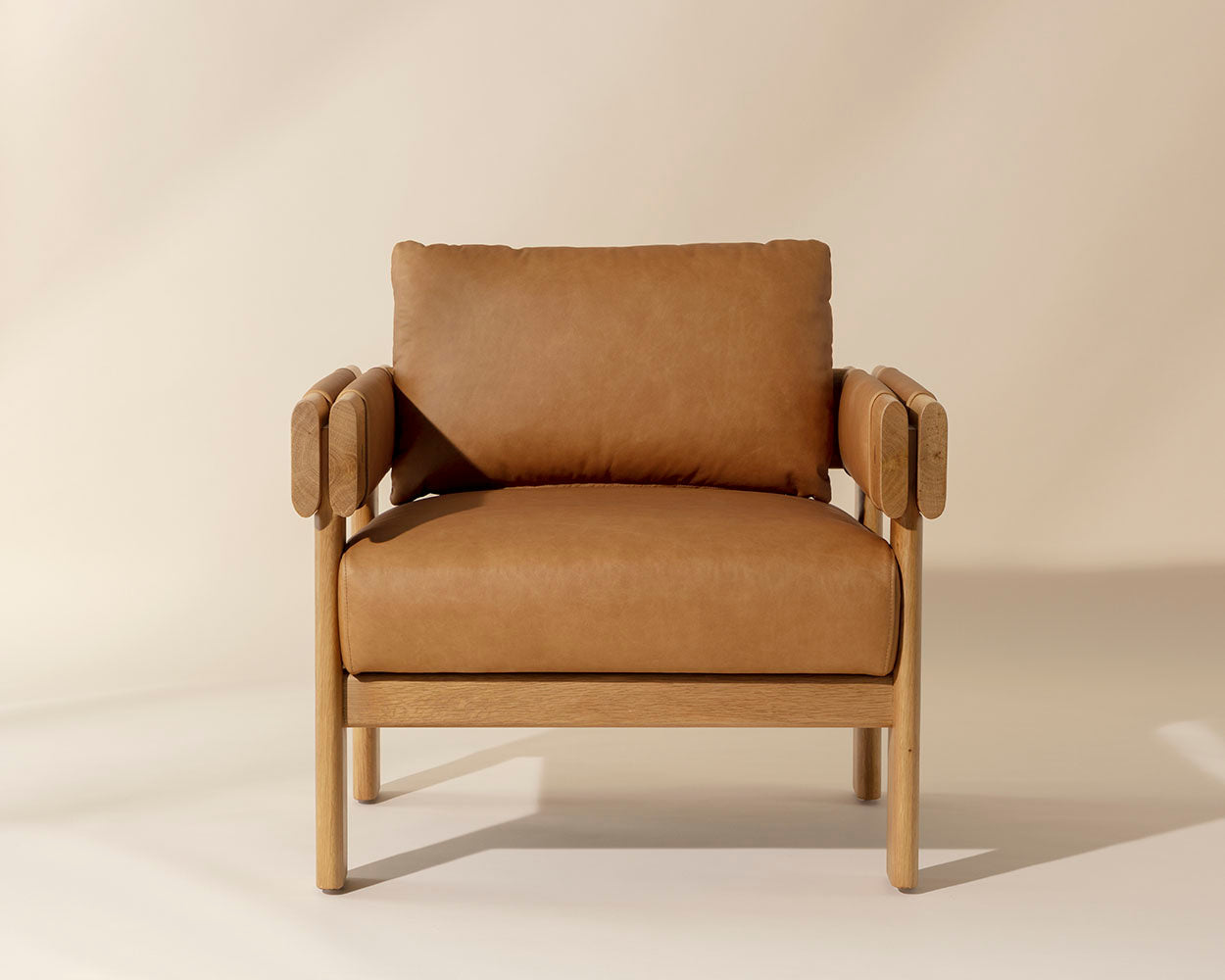 Carmichael Lounge Chair - Ludlow Sesame Leather