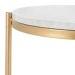 Safavieh Dove End Table, ACC2501 - White Faux Marble  / Gold 