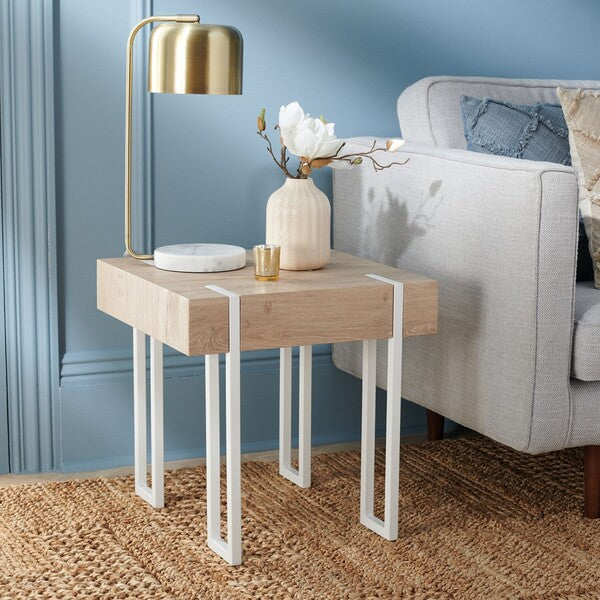 Safavieh Aberton End Table, ACC7002 - Natural / White