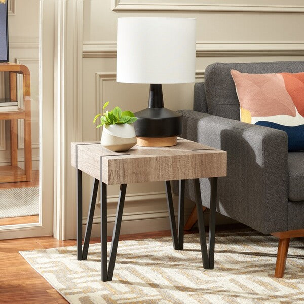 Safavieh Aburton End Table, ACC7003 - Multibrown / Black