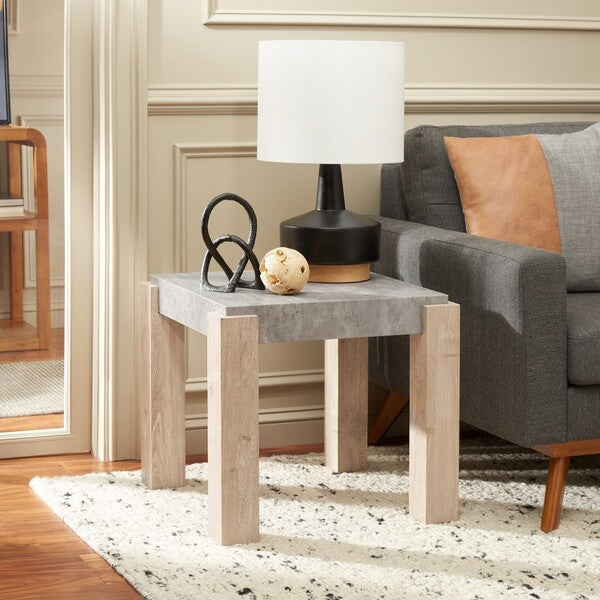 Safavieh Coromio End Table, ACC7005 - Light Grey / Natural