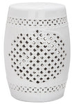 Safavieh Quatrefoil Garden Stool, ACS4506 - White