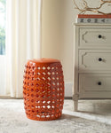 Safavieh Lacey Garden Stool - Orange