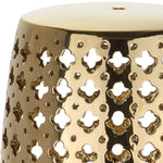 Safavieh Lacey Garden Stool - Plated Gold