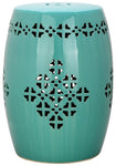 Safavieh Quatrefoil Garden Stool, ACS4535 - Light Blue