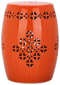 Safavieh Quatrefoil Garden Stool, ACS4535 - Orange