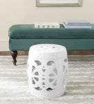 Safavieh Stencil Blossom Garden Stool, ACS4536 - Antique White