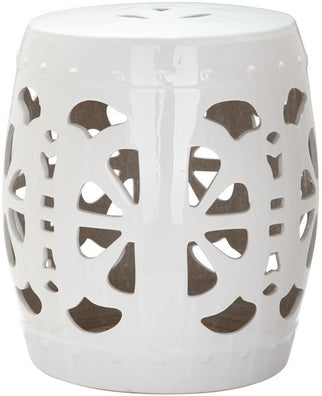 Safavieh Stencil Blossom Garden Stool, ACS4536 - Antique White