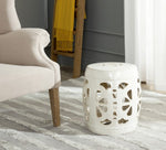 Safavieh Stencil Blossom Garden Stool, ACS4536 - Cream