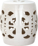 Safavieh Stencil Blossom Garden Stool, ACS4536 - Cream