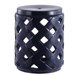 Safavieh Betli Garden Stool, ACS4574 - Navy